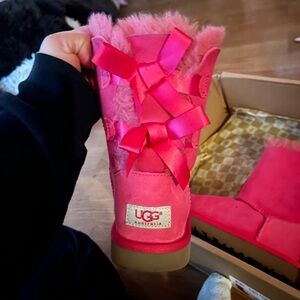 UGG Pink Boots with Bows